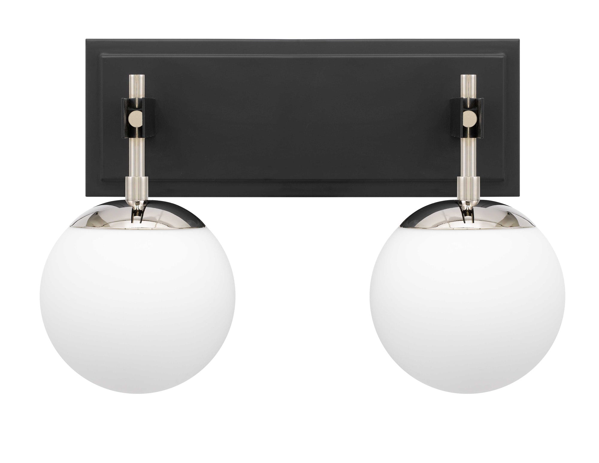 Allie 2-Light Vanity Light – Black/Polished Nickel by Varaluz