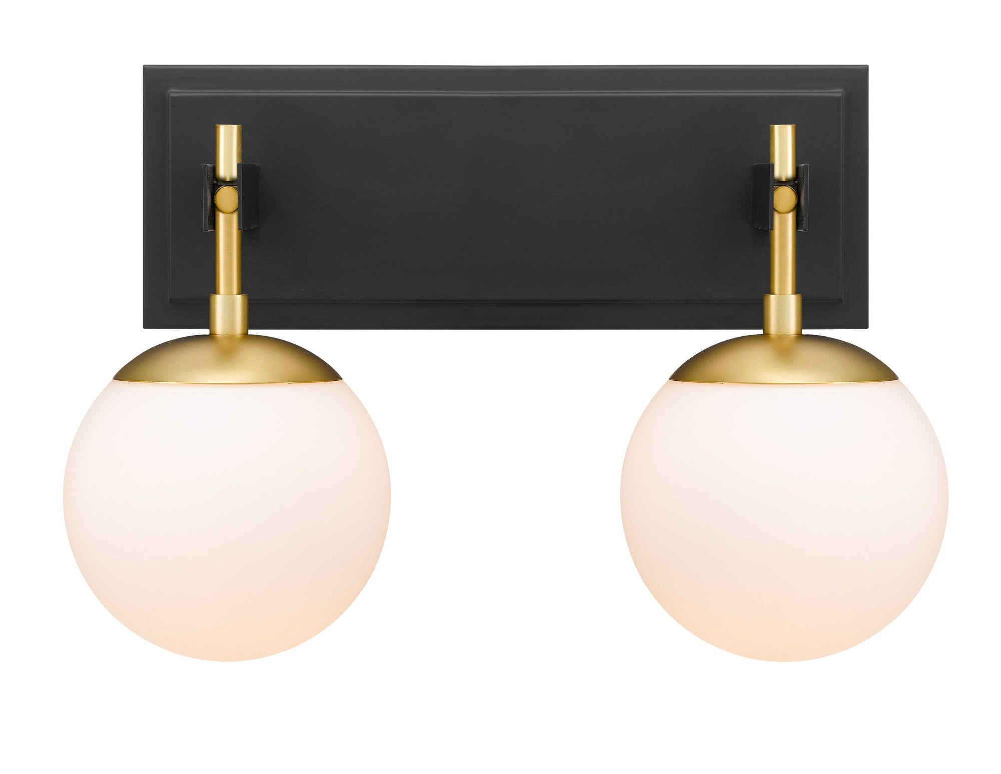 Allie 352B02BLSB 2-Lt Bath Fixture - Black/Satin Brass