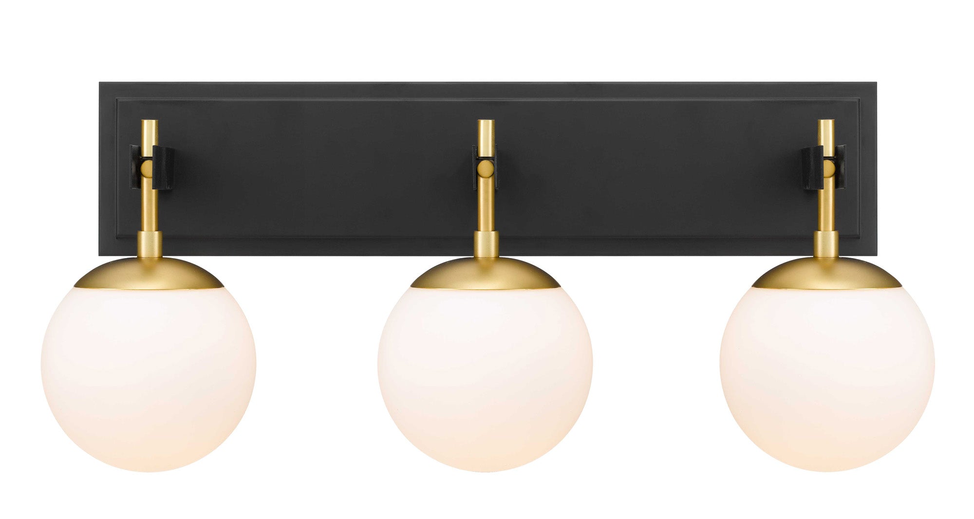 Allie 352B03BLSB 3-Lt Bath Fixture - Black/Satin Brass