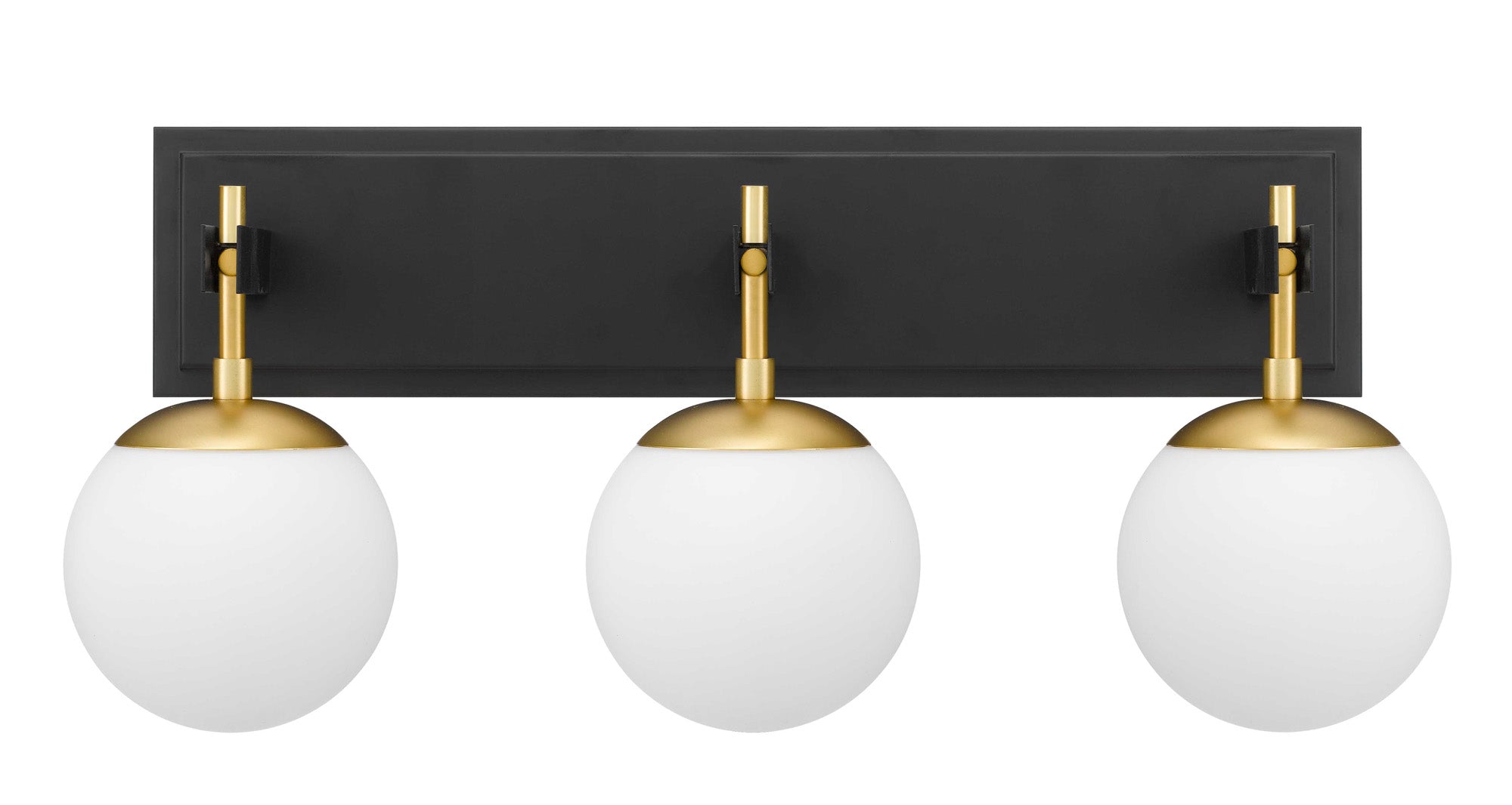 Allie 3-Light Vanity Light – Black/Satin Brass by Varaluz