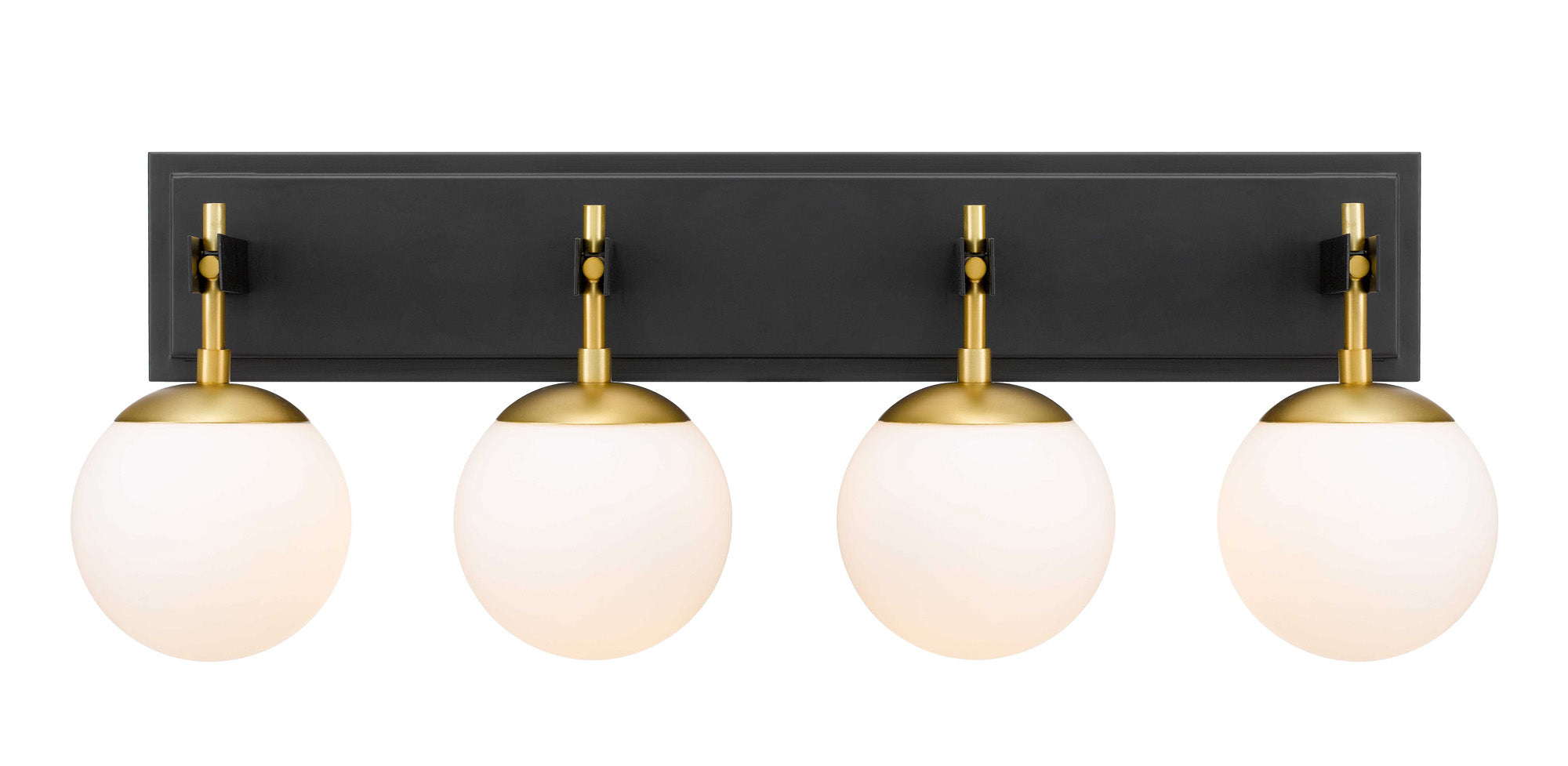 Allie 352B04BLSB 4-Lt Bath Fixture - Black/Satin Brass