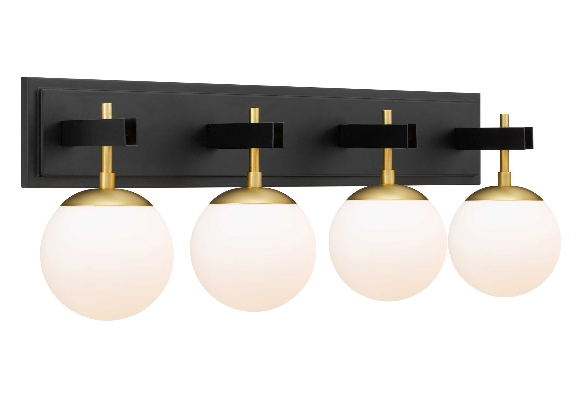 Allie 352B04BLSB 4-Lt Bath Fixture - Black/Satin Brass