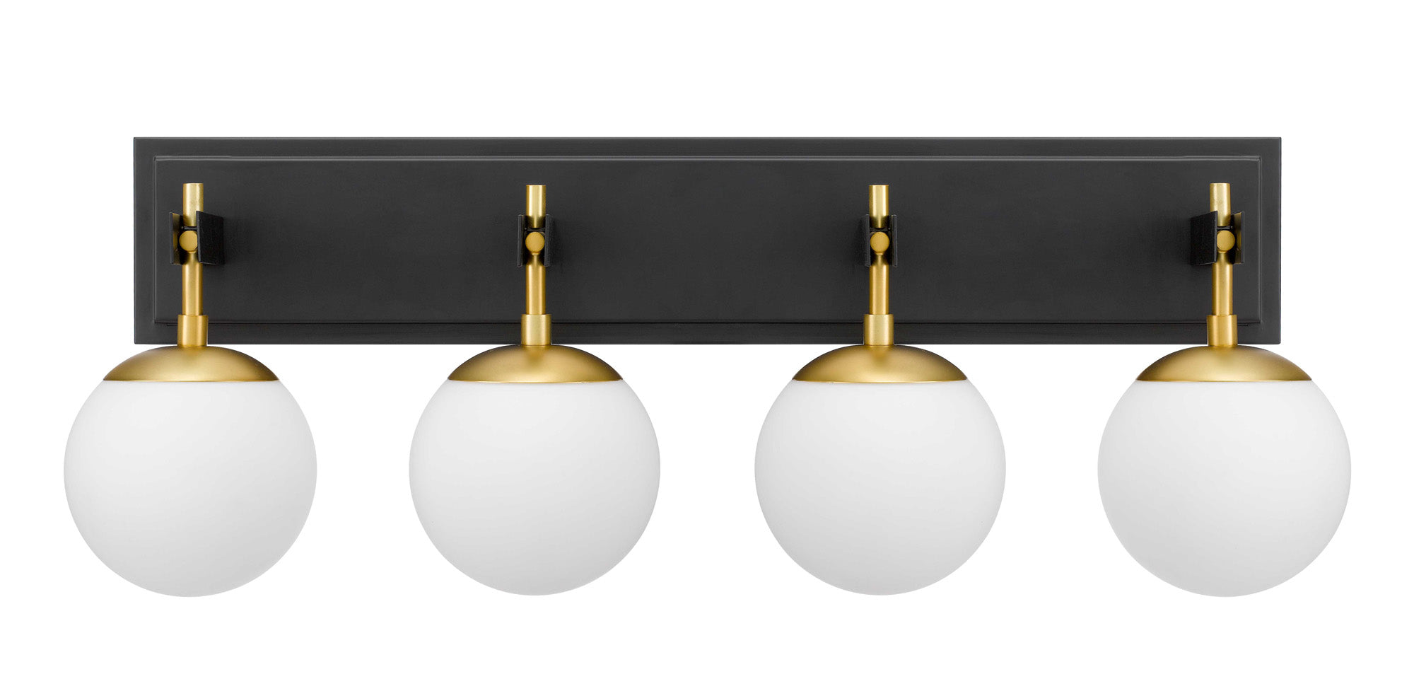 Allie 4-Light Vanity Light – Black/Satin Brass by Varaluz