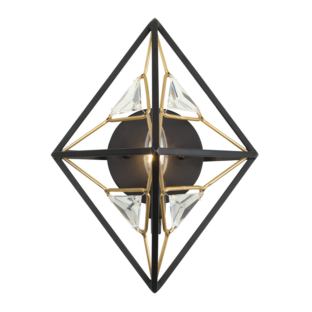 Marcia 353W01MBFG 1-Lt Wall Sconce - Matte Black/French Gold