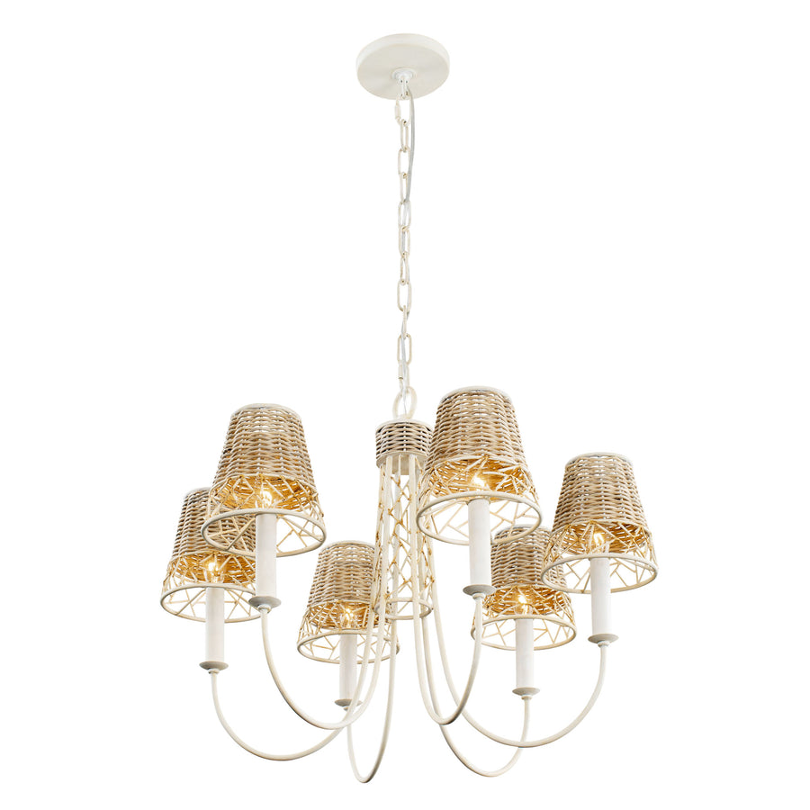 Cayman 362C06CW 6-Light Chandelier - Country White