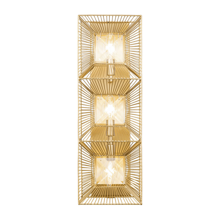 Arcade 366W03FG 3-Light Wall Sconce - French Gold