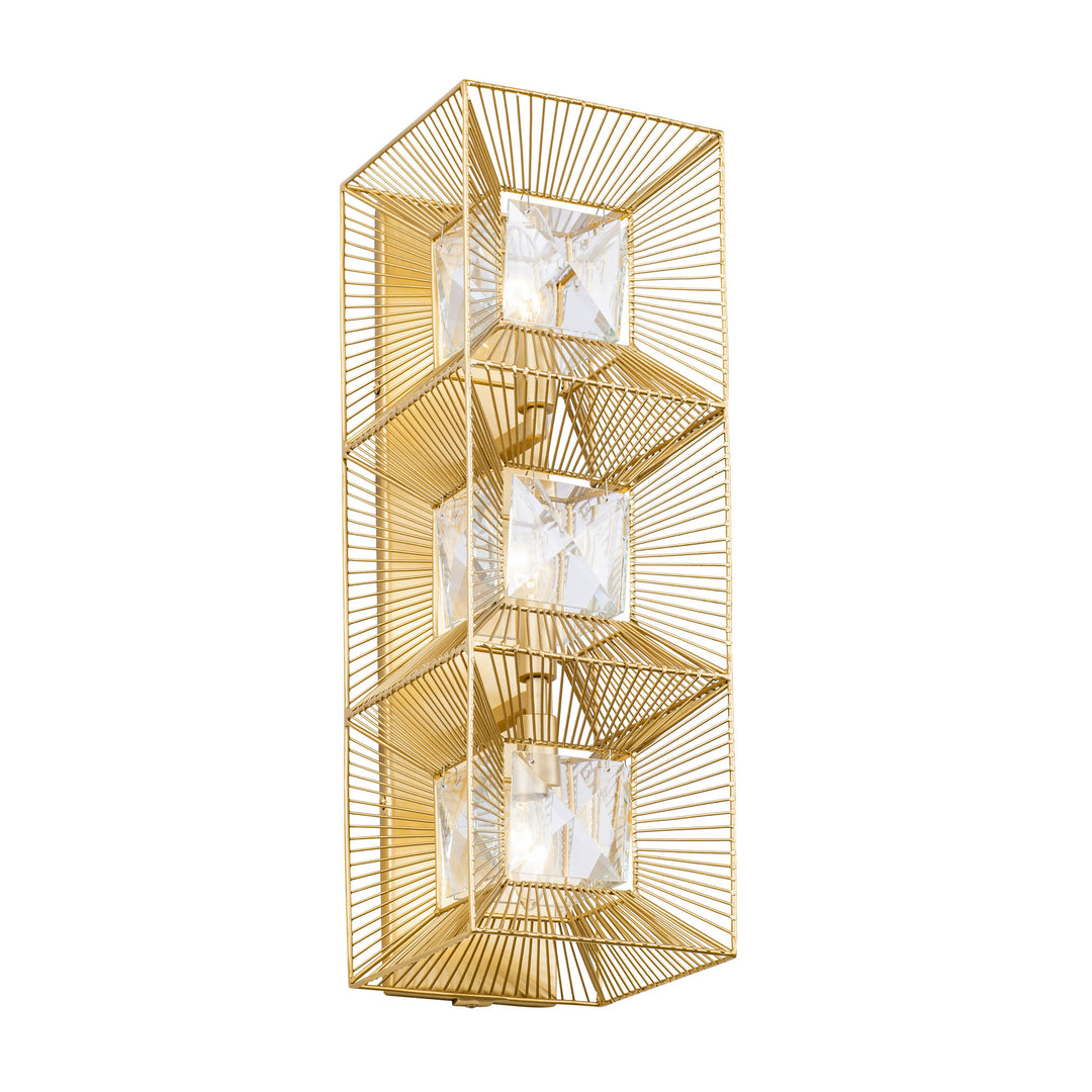 Arcade 366W03FG 3-Light Wall Sconce - French Gold