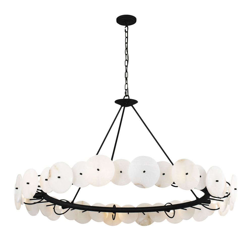 Cosmos 370C09MB 9-Light Chandelier - Matte Black