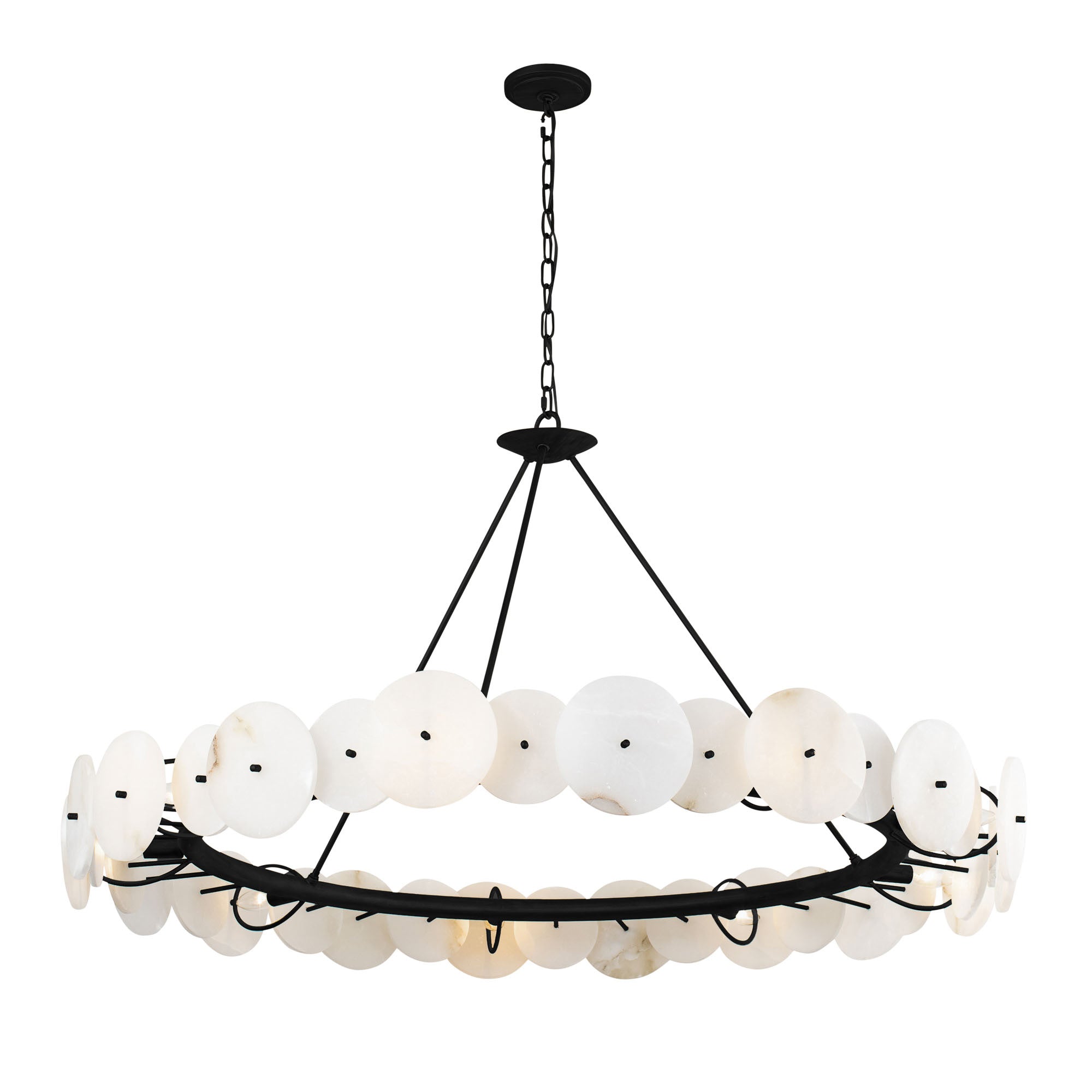 Cosmos 370C09MB 9-Light Chandelier - Matte Black