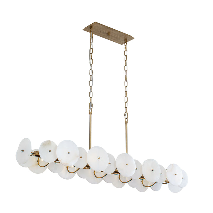 Cosmos 370N10HG 10-Light Linear Pendant Light - Havana Gold