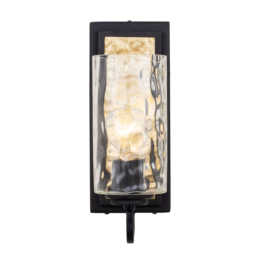 Hammer Time 371W01CBFG 1-Light Wall Sconce - Carbon/French Gold