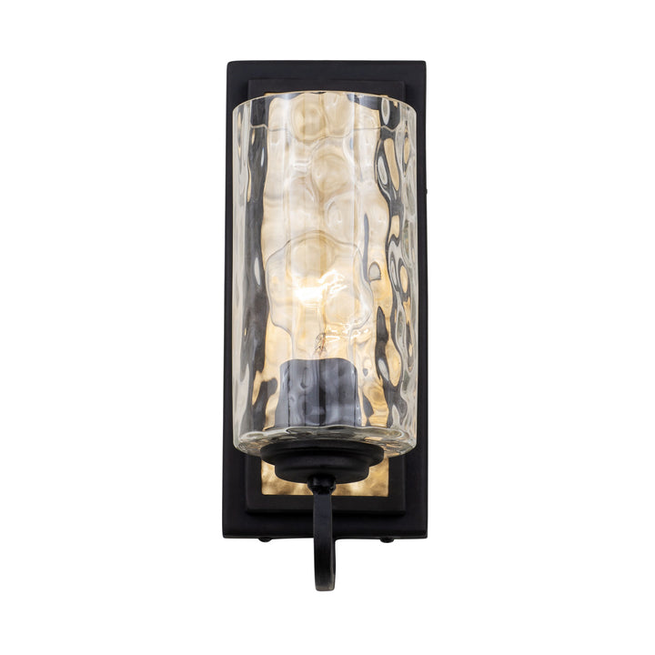 Hammer Time 371W01CBFG 1-Light Wall Sconce - Carbon/French Gold