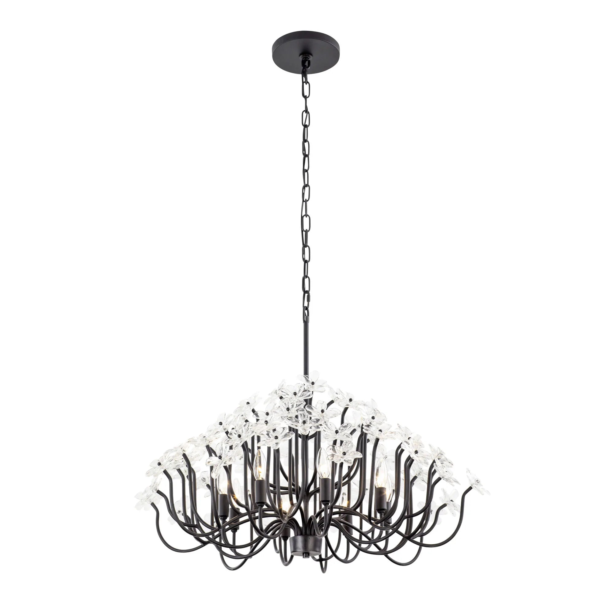 Wildflower 8-Light Chandelier - Matte Black