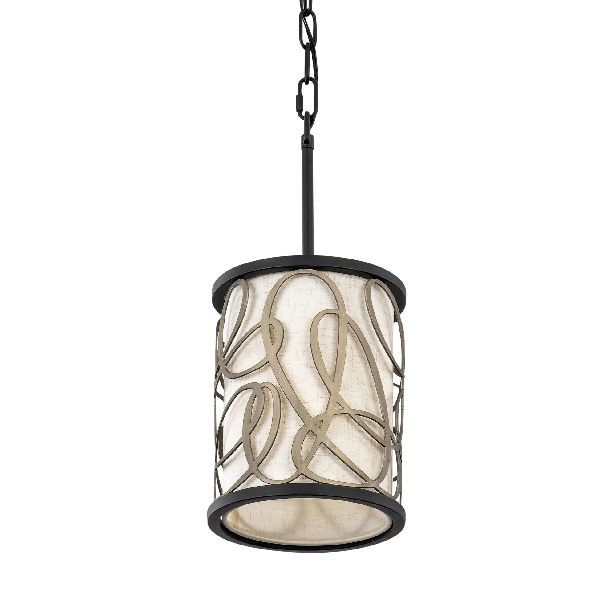 Scribble 1-Light Mini Pendant - Matte Black/Artifact