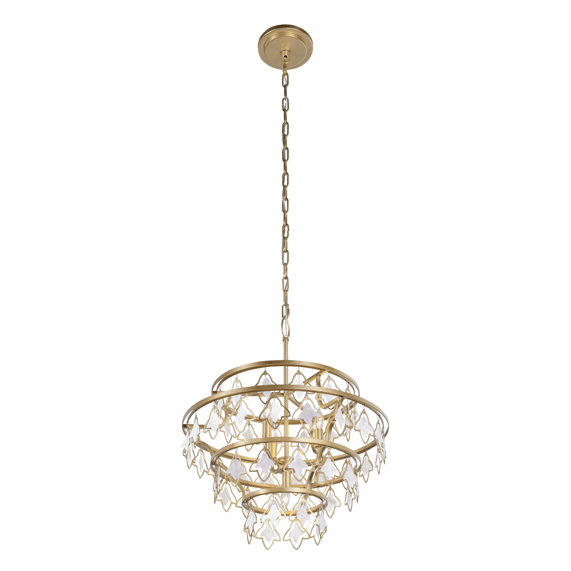 Fleur 386C04FG 4-Light Chandelier - French Gold