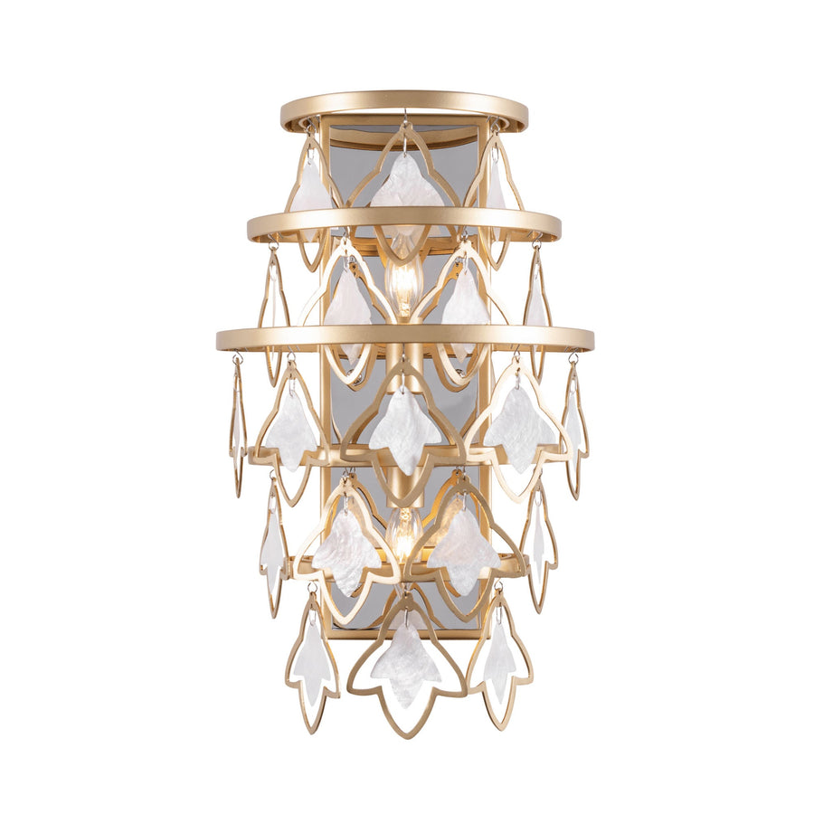 Fleur 386W02FG 2-Light Wall Sconce - French Gold