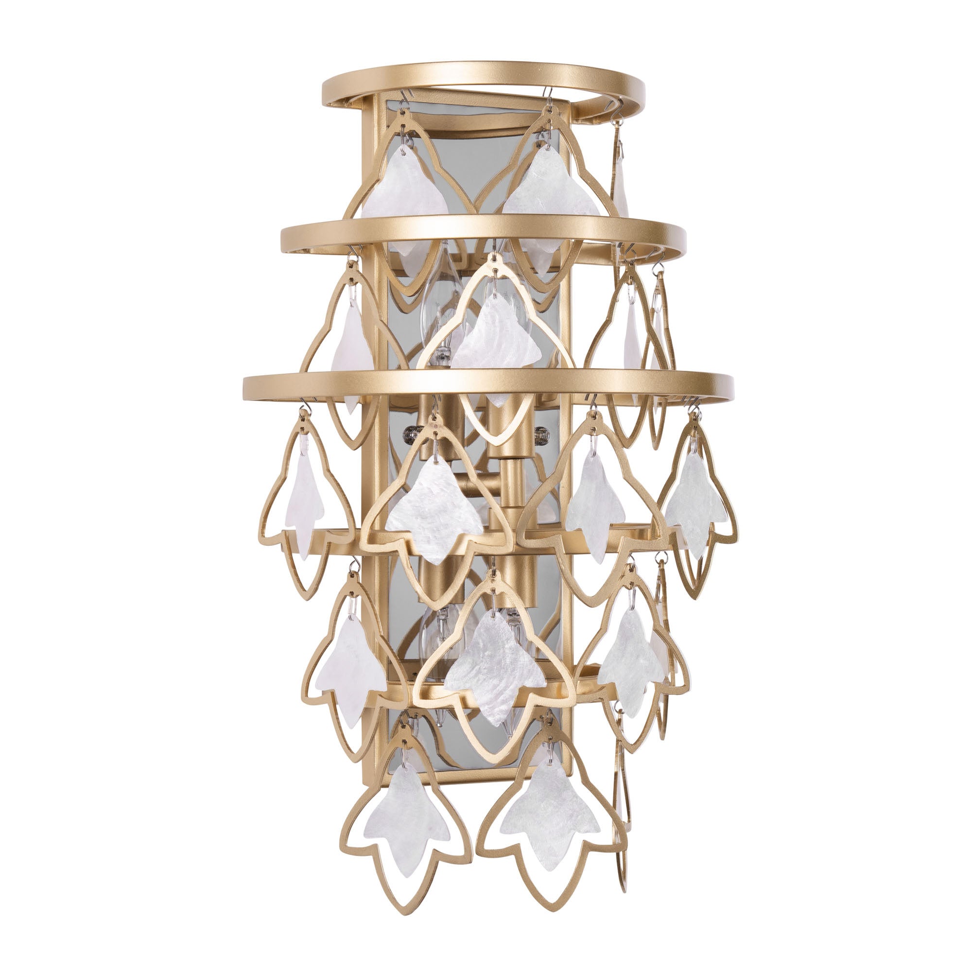 Fleur 386W02FG 2-Light Wall Sconce - French Gold