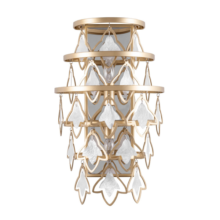 Fleur 386W02FG 2-Light Wall Sconce - French Gold