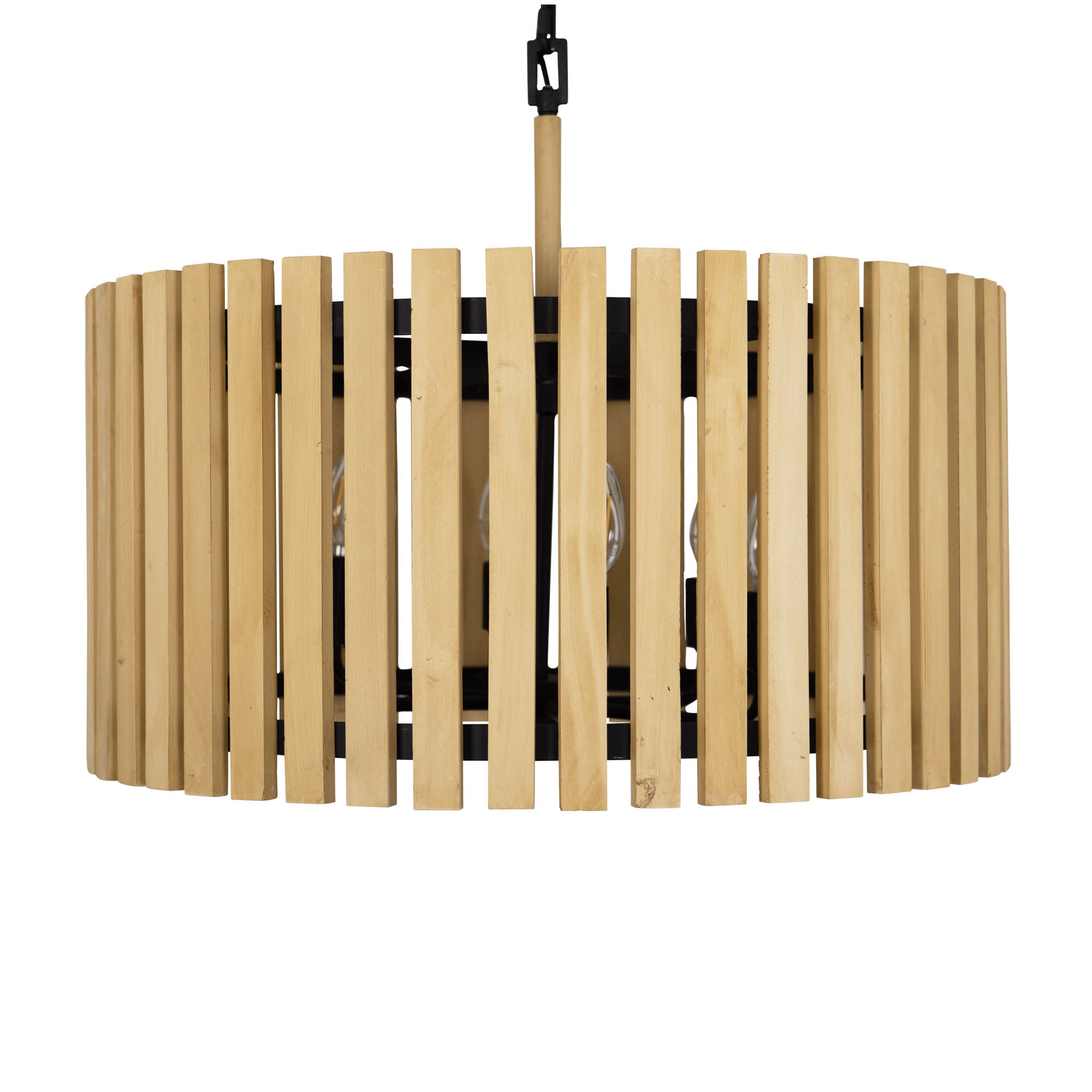 Suratto 6-Light Pendant - Matte Black/Honey Blonde