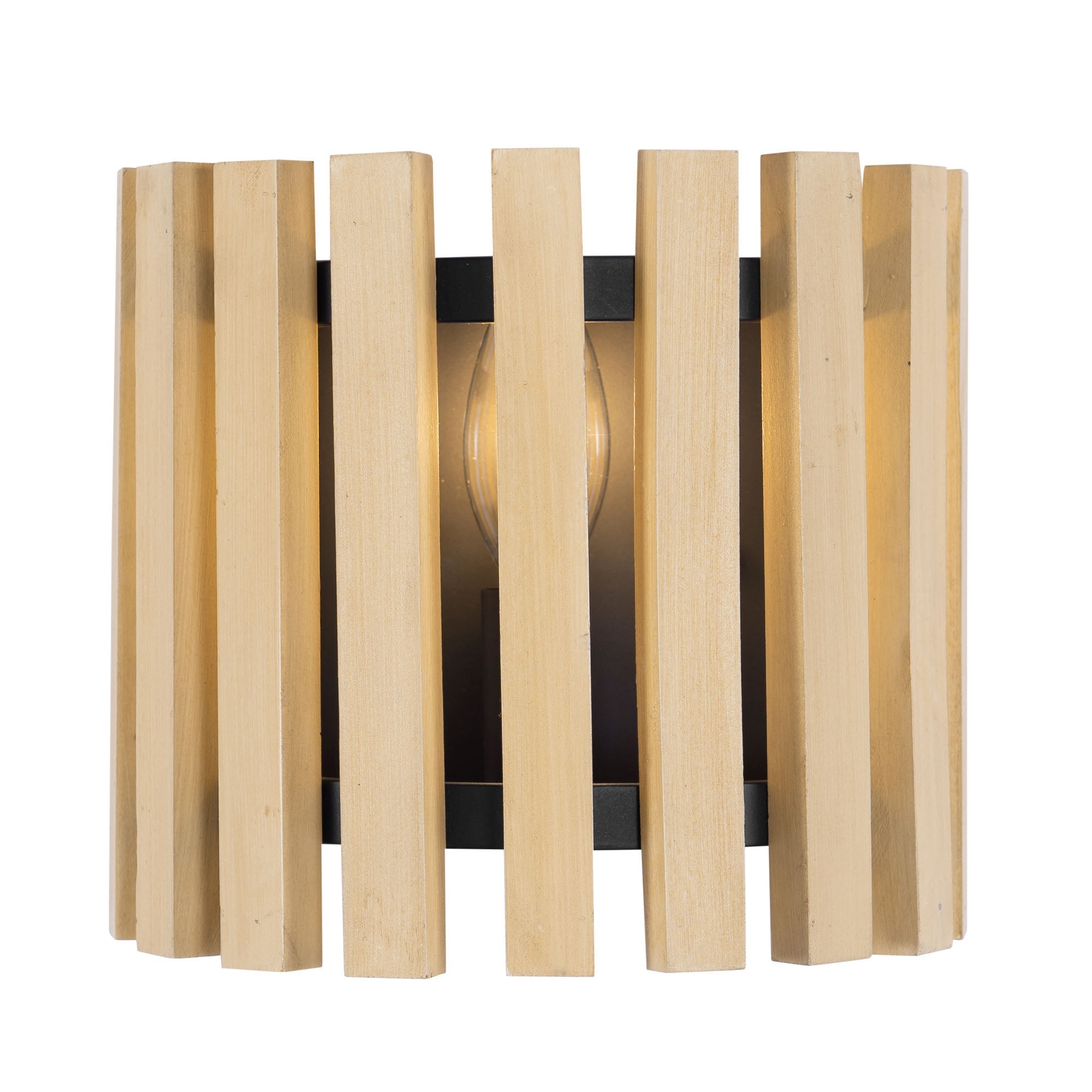 Suratto 1-Light Sconce - Matte Black/Honey Blonde