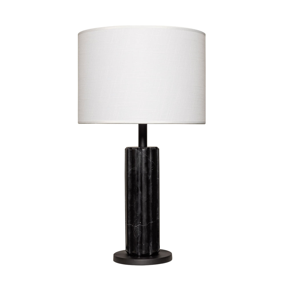 Sentu 394T01MBBM 1-Light Table Lamp - Matte Black/Black Marble