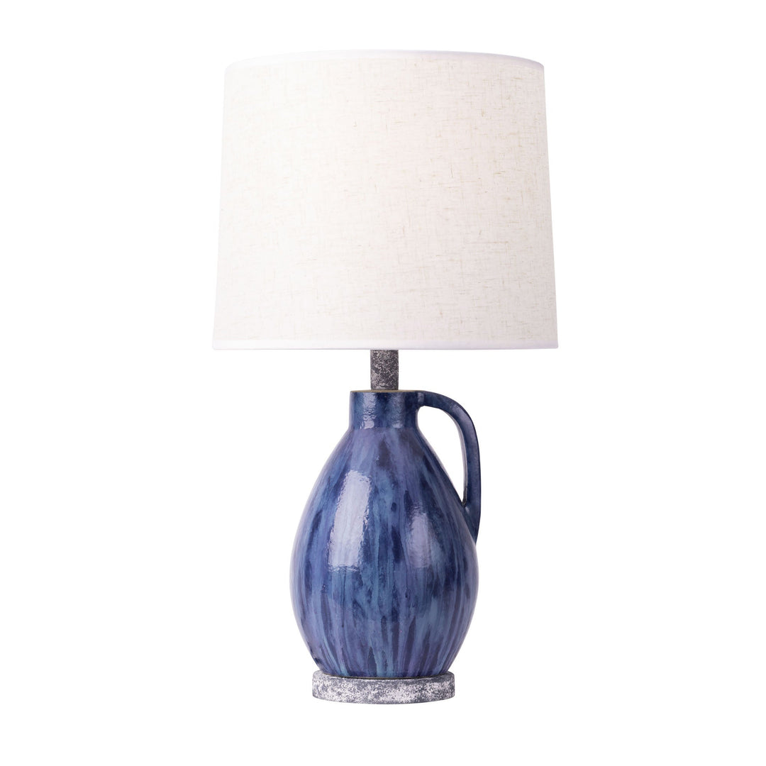 Avesta 395T01AAYLU 1-Light Table Lamp - Apothecary Gray/Blue Lustro