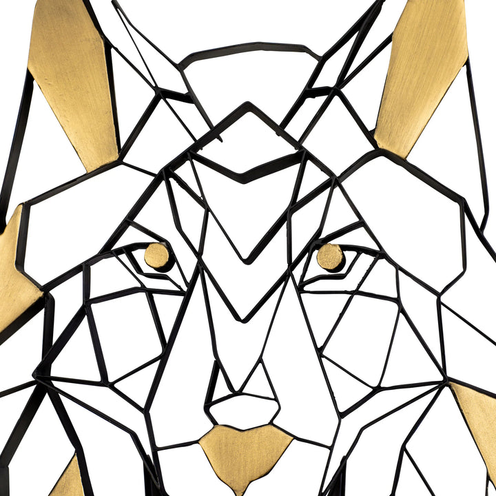 Geometric Animal Kingdom 425WA82 Wolf Wall Art Detail