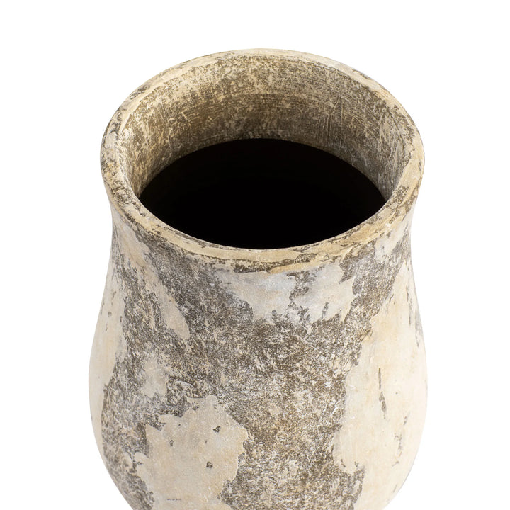 Potty 445VA05D Ceramic Vase - Distressed Cafe au Lait Detail