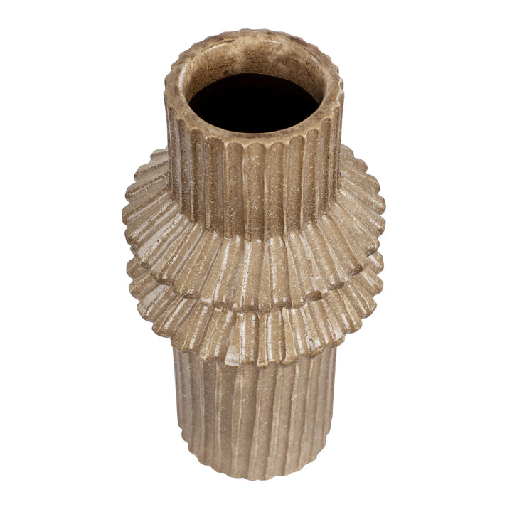 Primea 445VA06A Ceramic Vase - Brown Mud