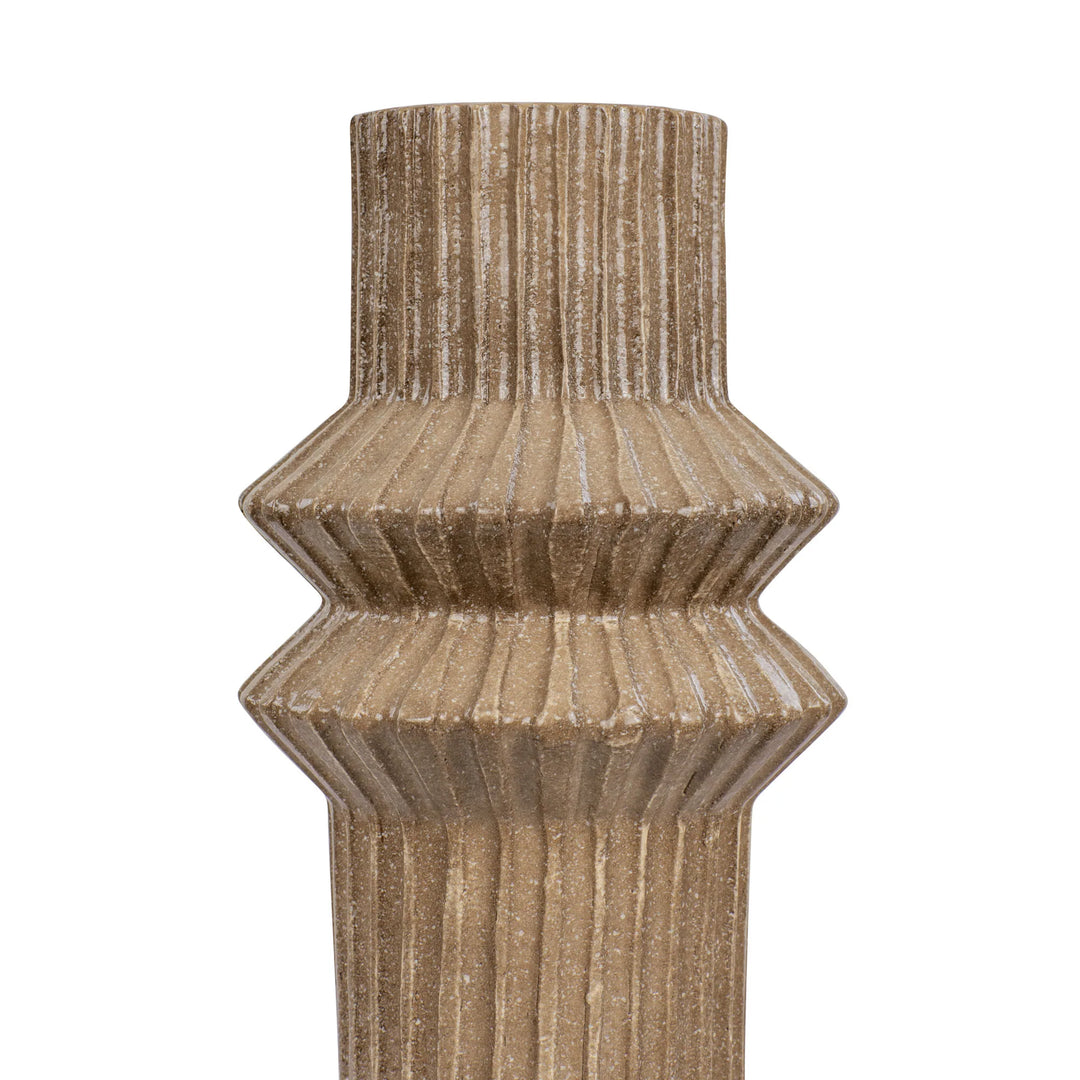 Primea 445VA06A Ceramic Vase - Brown Mud Detail