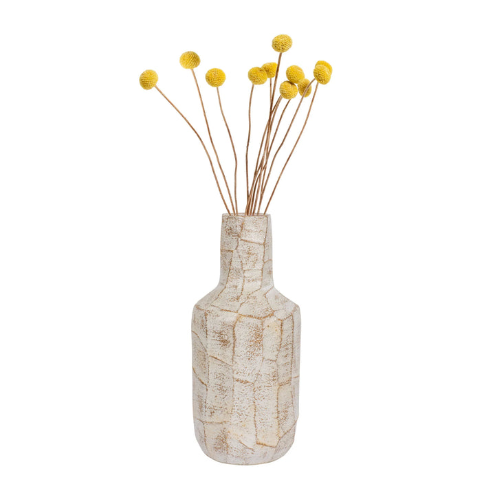 Takko 445VA07B Ceramic Vase - Slate Brown W/White Lifestyle Scene