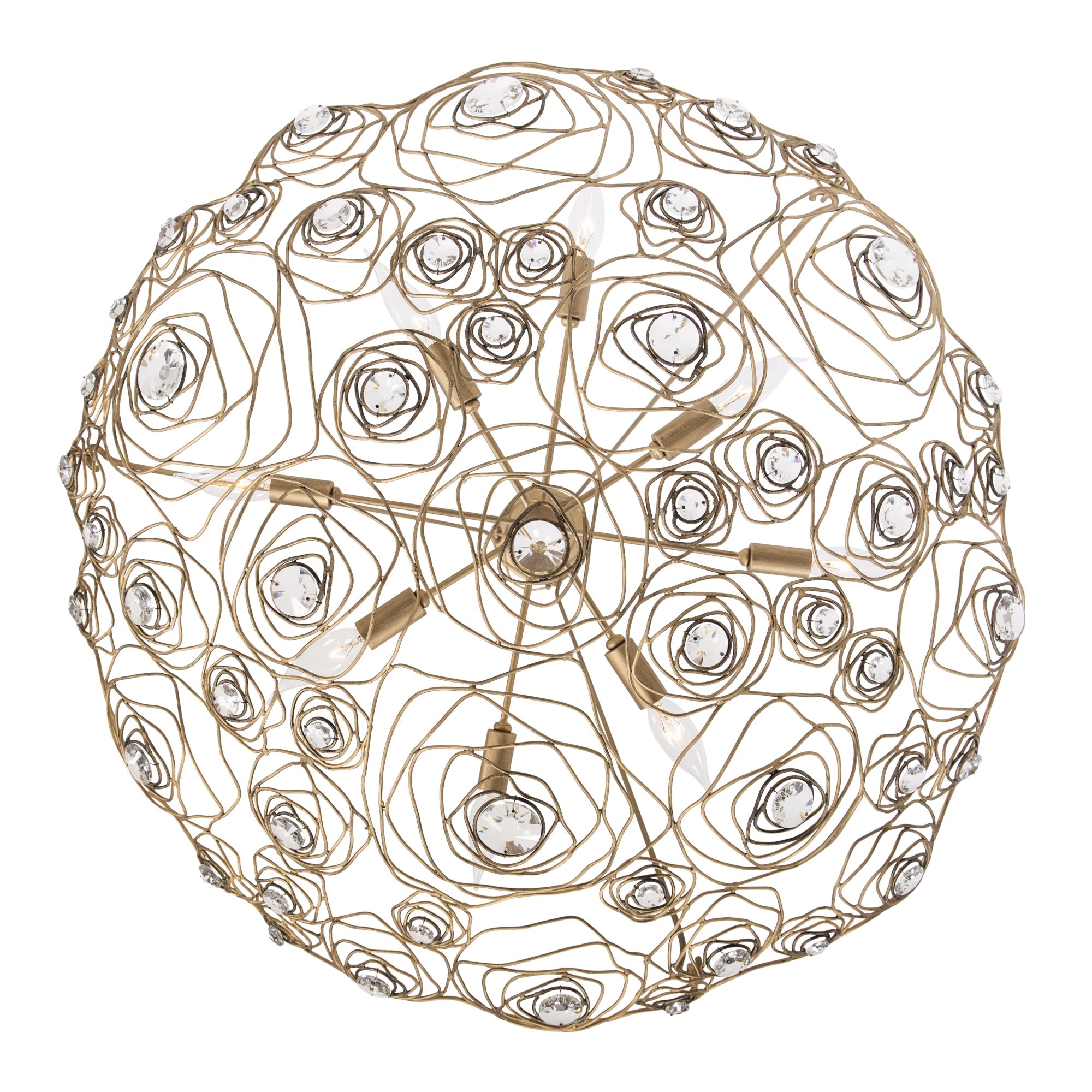 Ethereal Rose 500P08HGOB 8-Light Inverted Pendant Light - Havana Gold Ombre