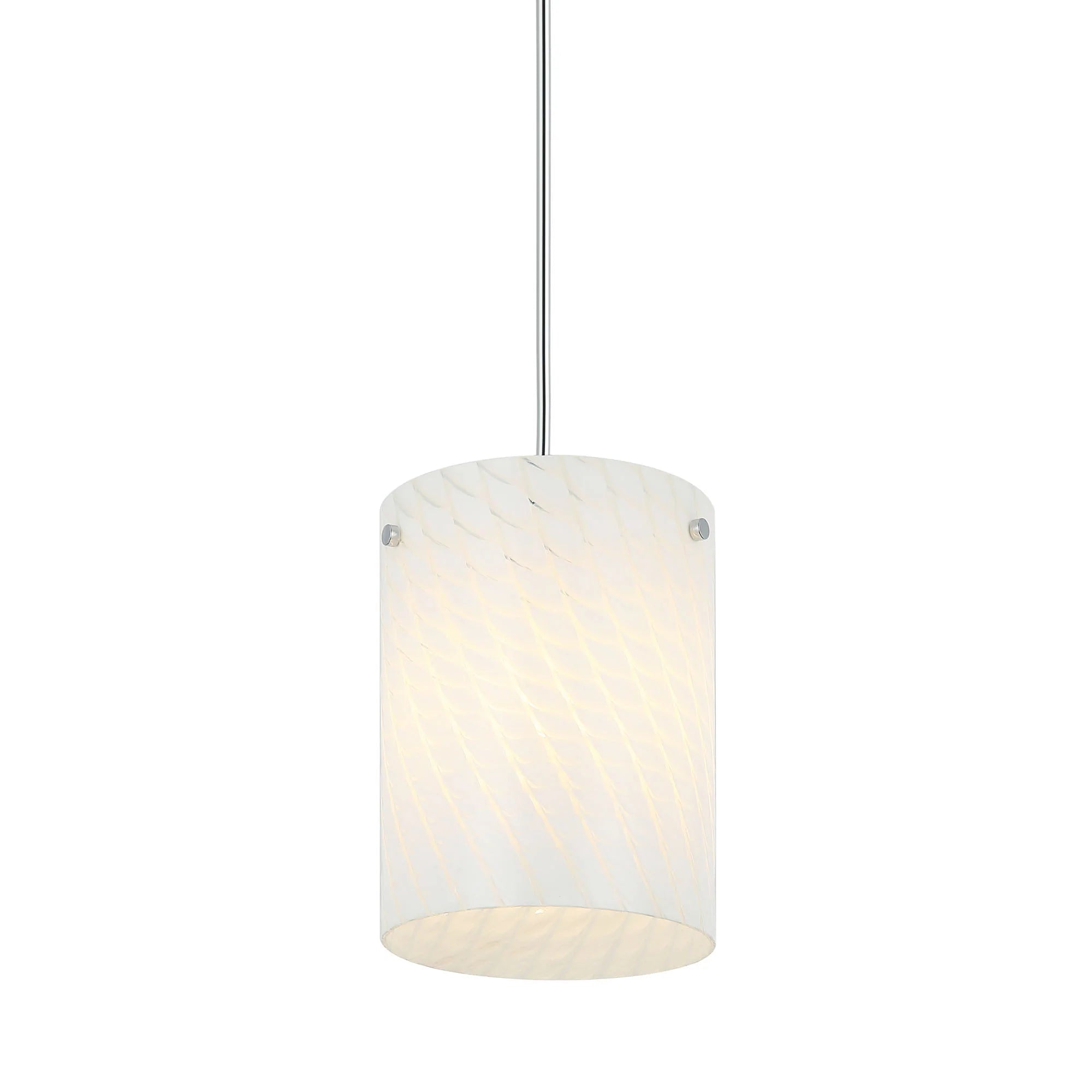 Swirled 1-Light Pendant - Chrome