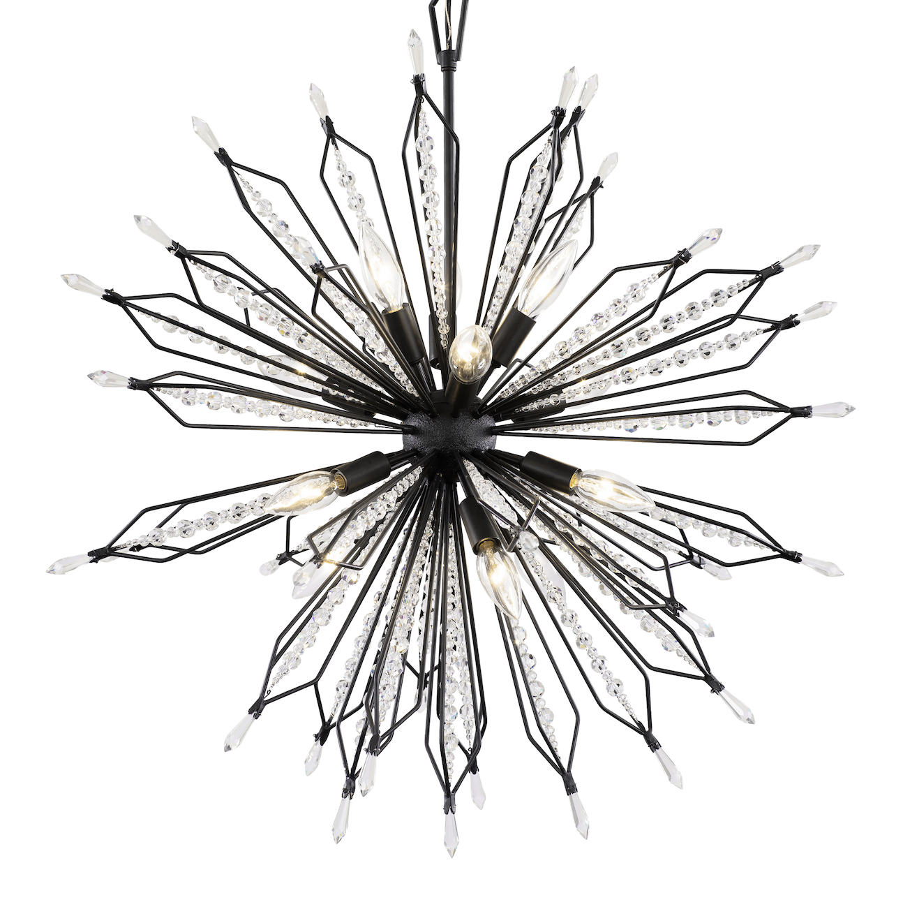 Orbital 12-Light Medium Pendant - Carbon