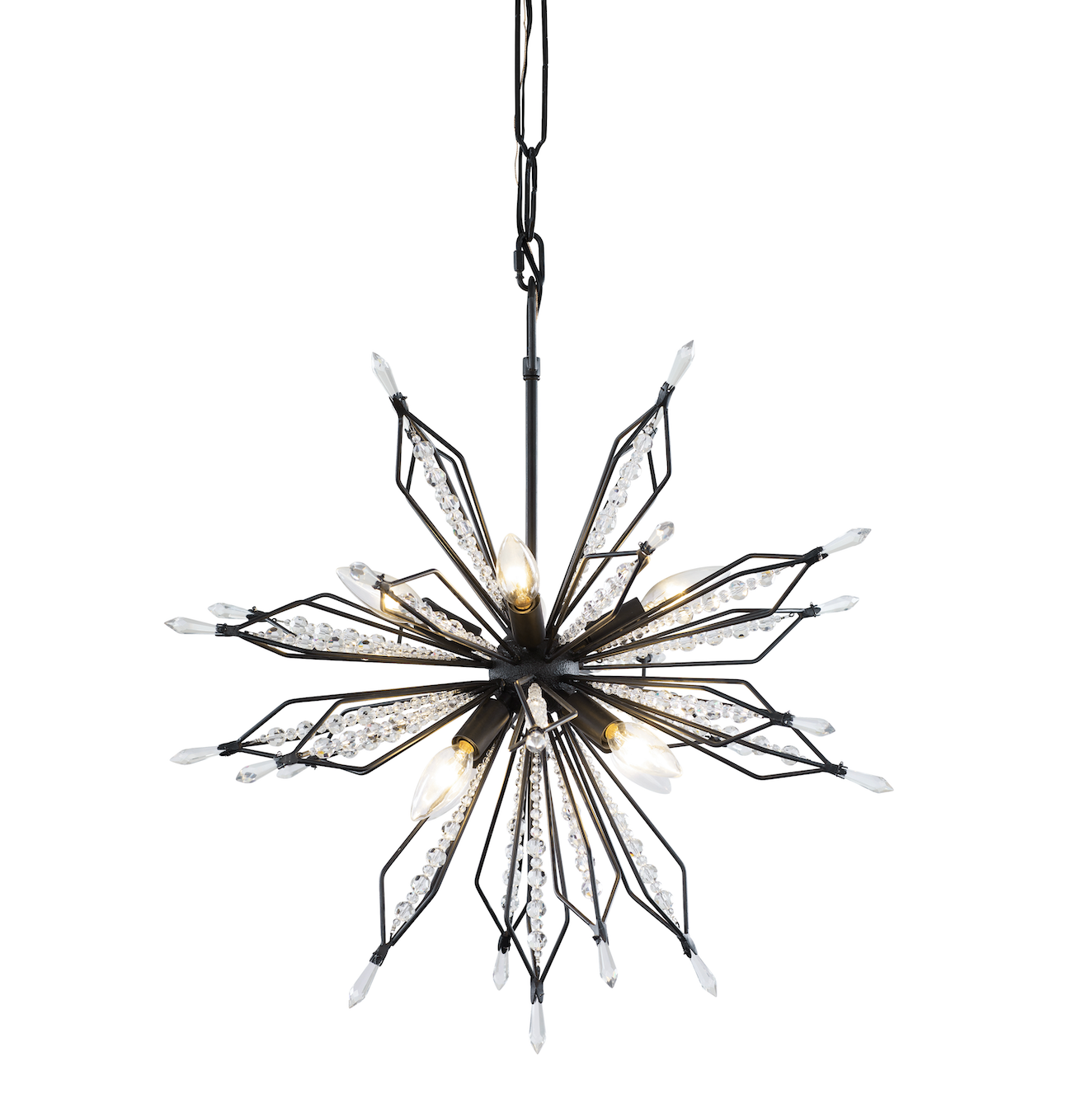 Orbital 8-Light Small Pendant - Carbon