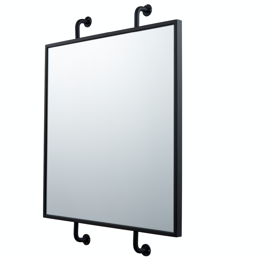 Tycho 4DMI0103 32x26 Square Wall Mirror - Black