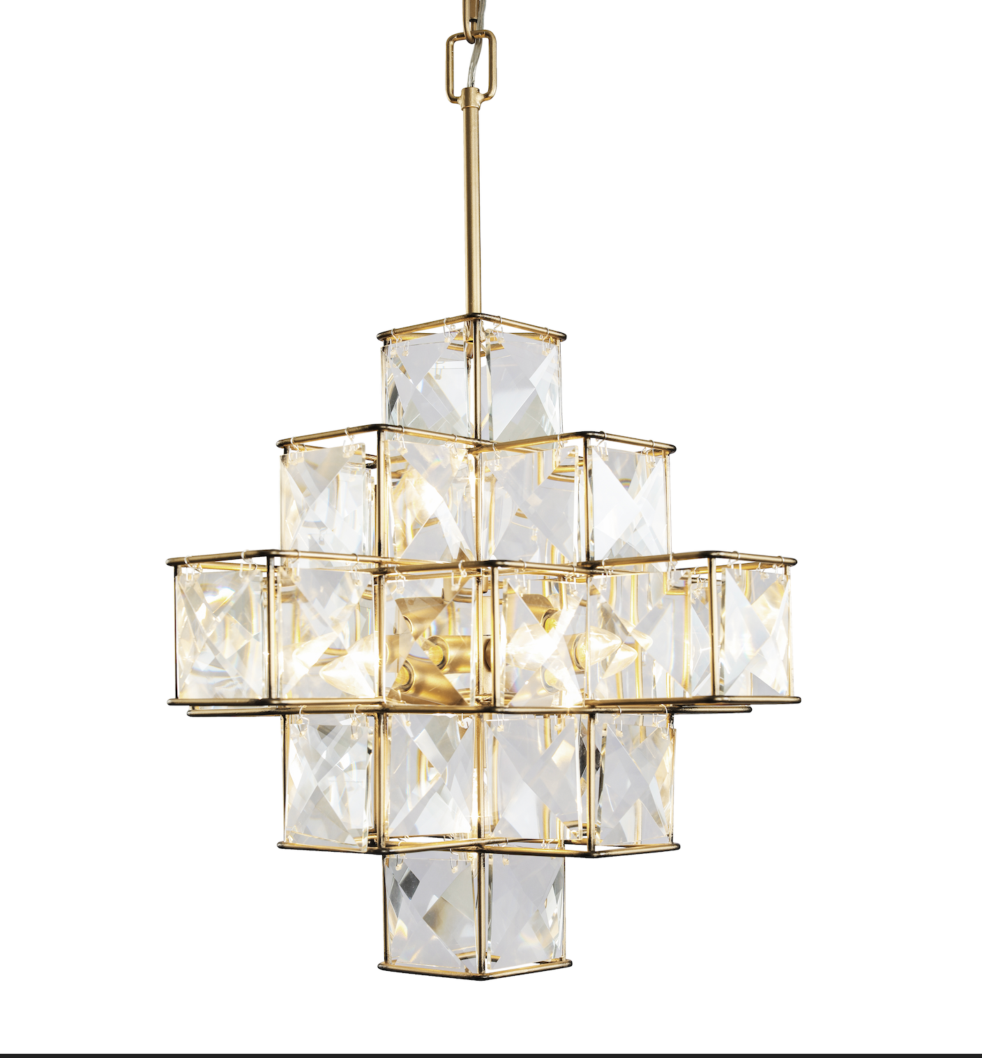 Cubic 6-Light Pendant - Calypso Gold