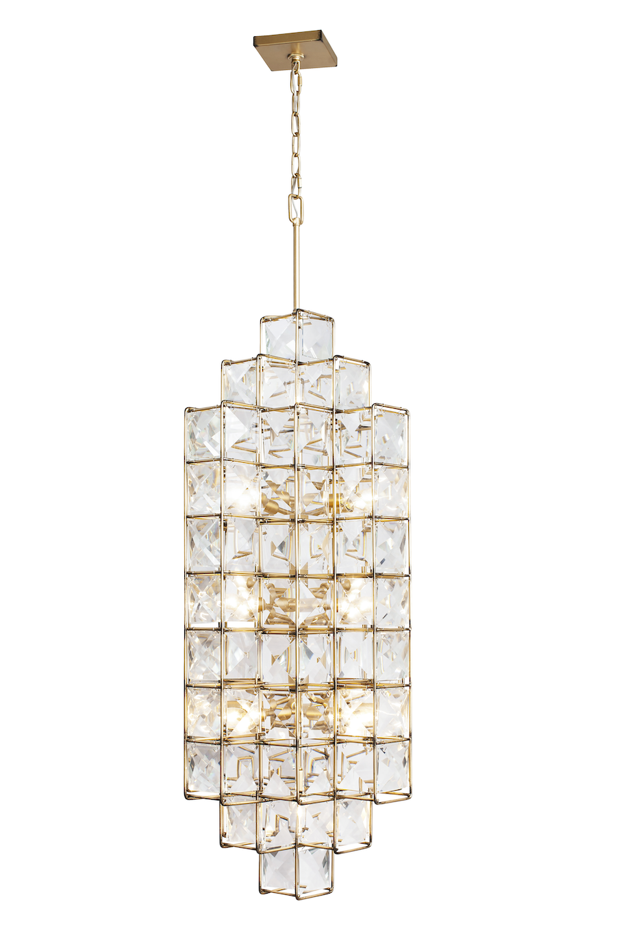 Cubic 329F14CG 14-Light Foyer Pendant Light - Calypso Gold